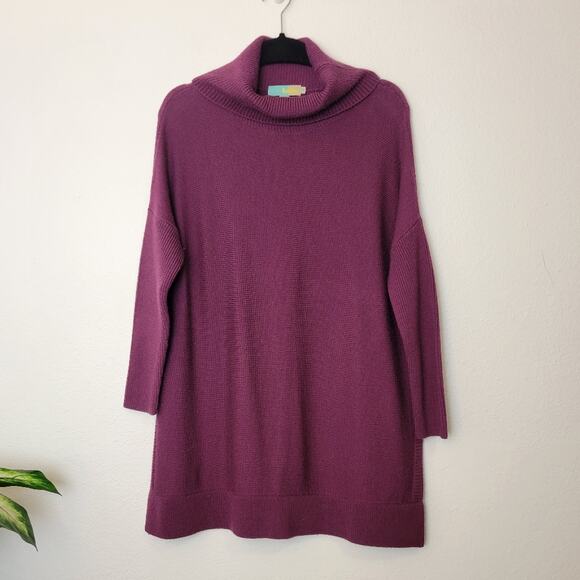 BODEN Purple Wool Turtleneck Sweater Relaxed Fit Size Small - Picture 1 of 10